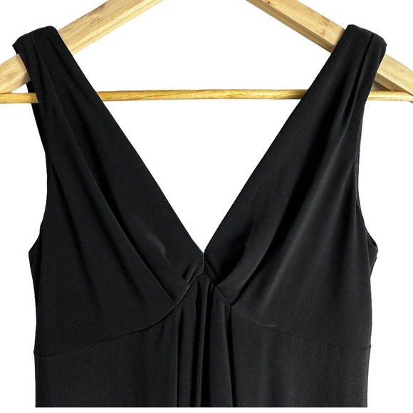 Joseph Ribkoff Black Mini Dress SIZE 4 V-Neck, Resort, Vacation, Dinner - Picture 3 of 8